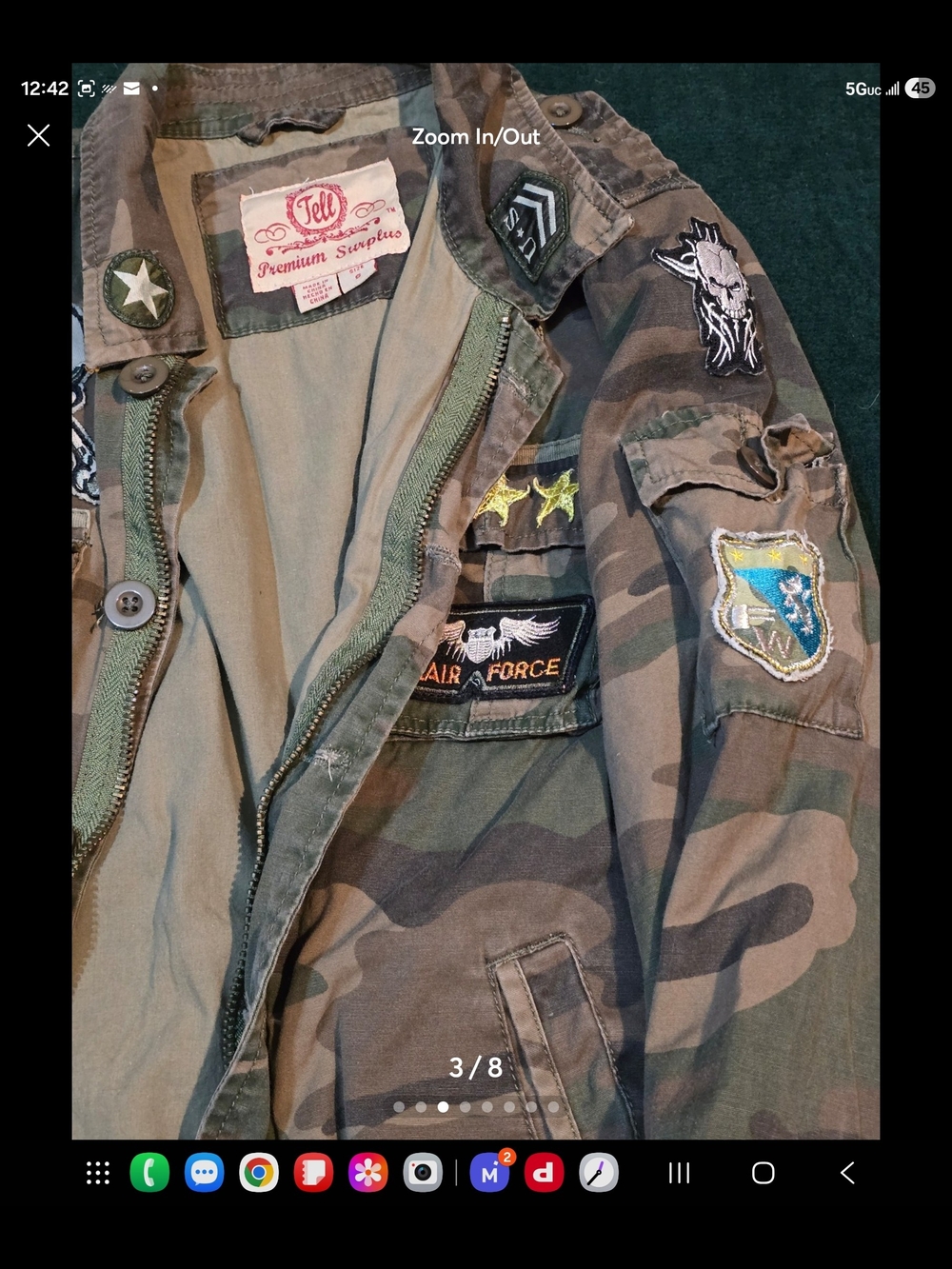 Men's Military-Style Camouflage Field Jacket - Green Cameo